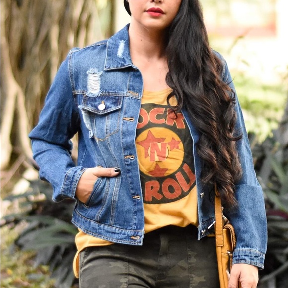 Distressed Denim Jacket - Picture 4 of 4